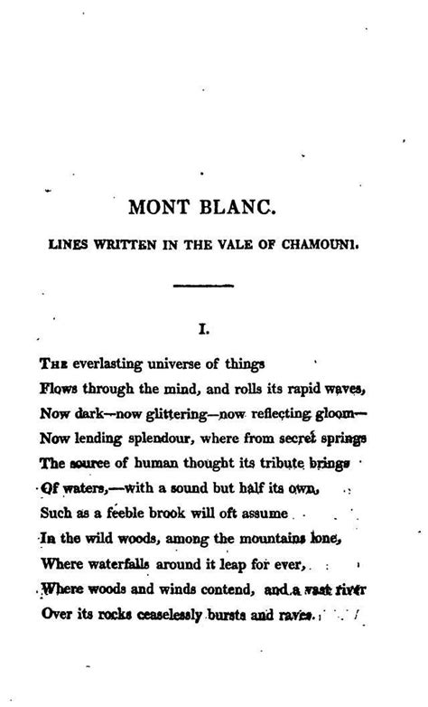 tu es de monterblanc|Mont Blanc (poem) .